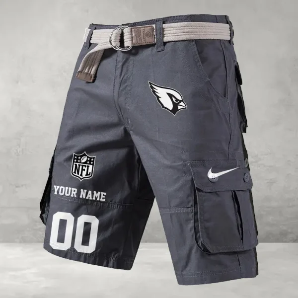 Arizona Cardinals Men's Cargo Shorts Button Trend Unique Design Team S9CSBT088 - Image 5