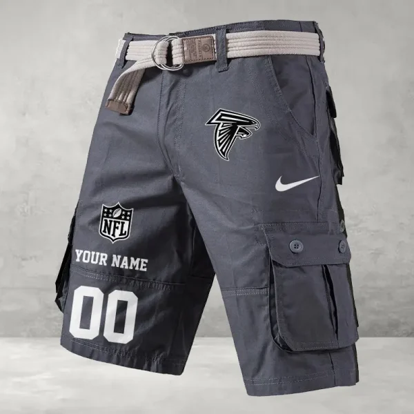 Atlanta Falcons Men's Cargo Shorts Button Trend Unique Design Team S9CSBT089