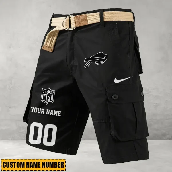 Buffalo Bills Men's Cargo Shorts Button Trend Unique Design Team S9CSBT091 - Image 2