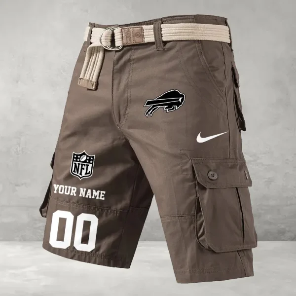 Buffalo Bills Men's Cargo Shorts Button Trend Unique Design Team S9CSBT091 - Image 3