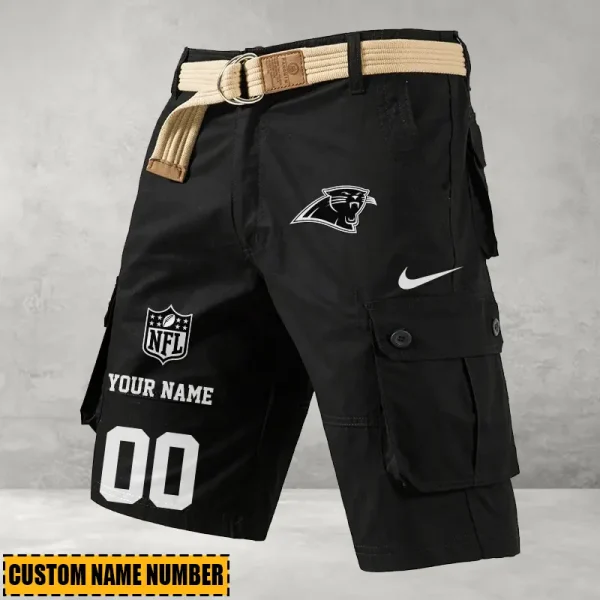 Carolina Panthers Men's Cargo Shorts Button Trend Unique Design Team S9CSBT092 - Image 2