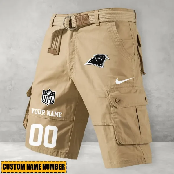 Carolina Panthers Men's Cargo Shorts Button Trend Unique Design Team S9CSBT092 - Image 3