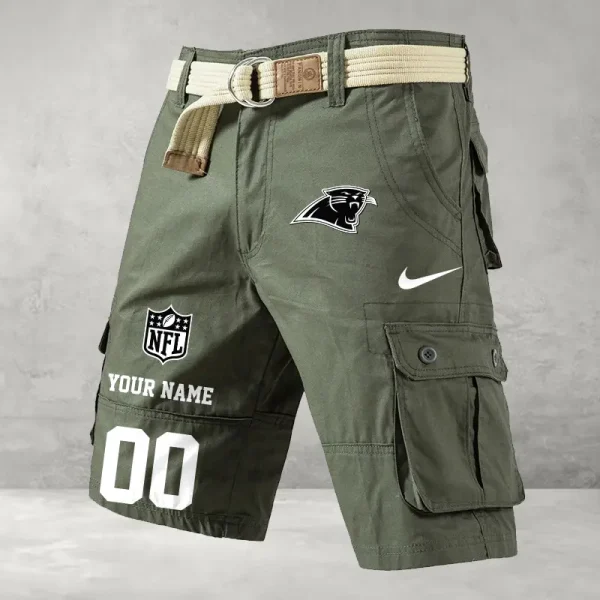 Carolina Panthers Men's Cargo Shorts Button Trend Unique Design Team S9CSBT092 - Image 4