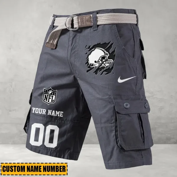 Cleveland Browns Men's Cargo Shorts Button Trend Unique Design Team S9CSBT095 - Image 3