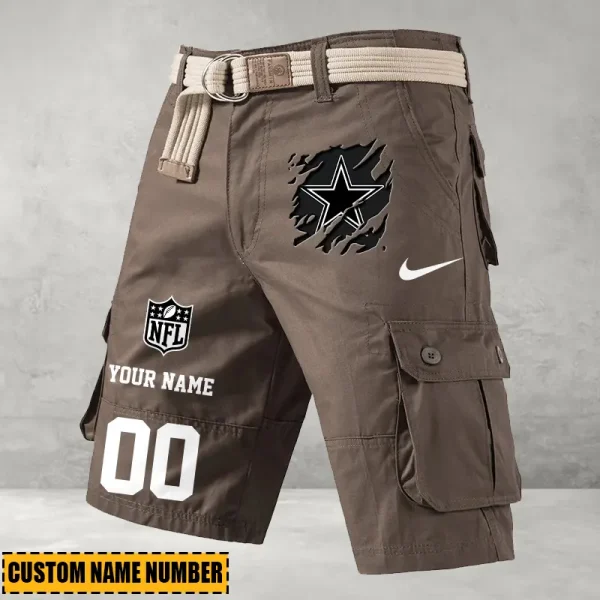 Dallas Cowboys Men's Cargo Shorts Button Trend Unique Design Team S9CSBT096 - Image 5