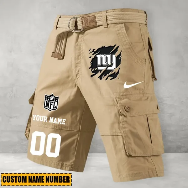 New York Giants Men's Cargo Shorts Button Trend Unique Design Team S9CSBT111 - Image 2
