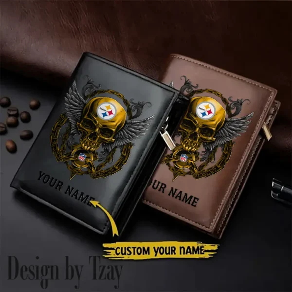 Pittsburgh Steelers Leather Wallets Vertical Style SPTLVW814