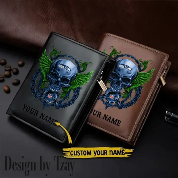 Seattle Seahawks Leather Wallets Vertical Style SPTLVW816