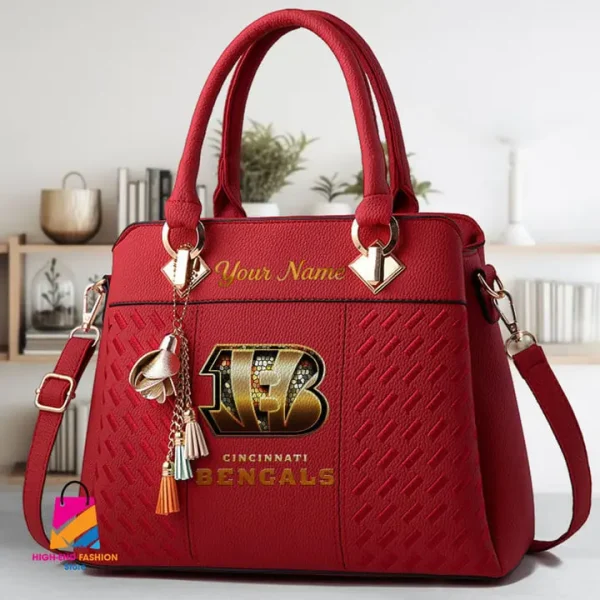 Cincinnati Bengals Deluxe Beclina Handbag For Women 2025 Versions S9BECLINABAG065 - Image 5