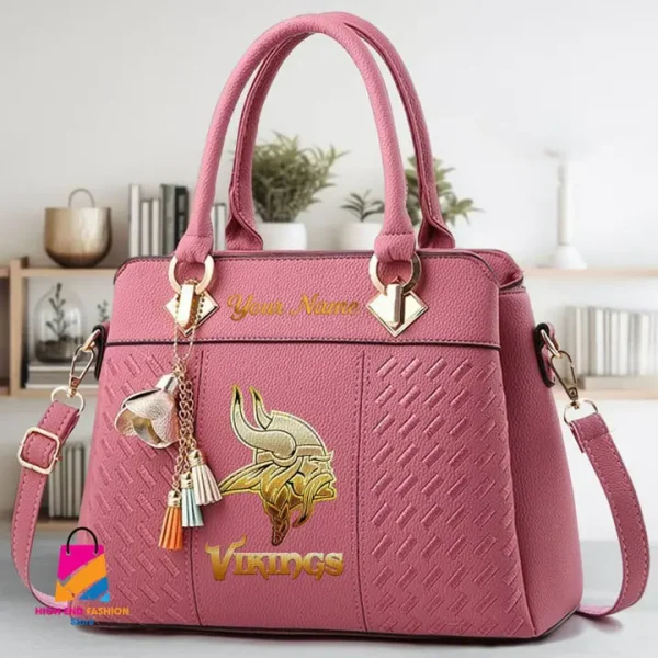 Minnesota Vikings Deluxe Beclina Handbag For Women 2025 Versions S9BECLINABAG079 - Image 4