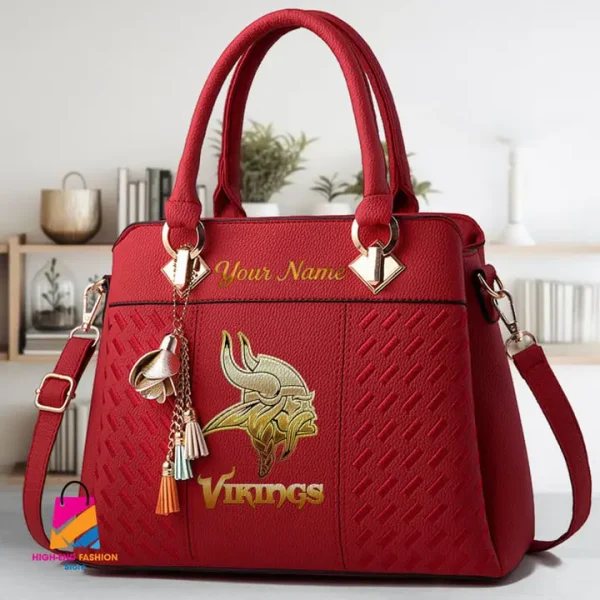 Minnesota Vikings Deluxe Beclina Handbag For Women 2025 Versions S9BECLINABAG079 - Image 5