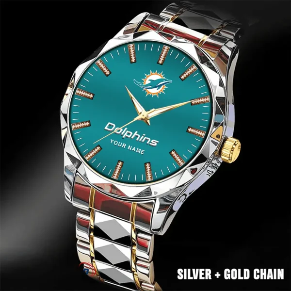 Miami Dolphins Luxury Diamond Men Wristwatch Trending 2025 SPTDMW468 - Image 2