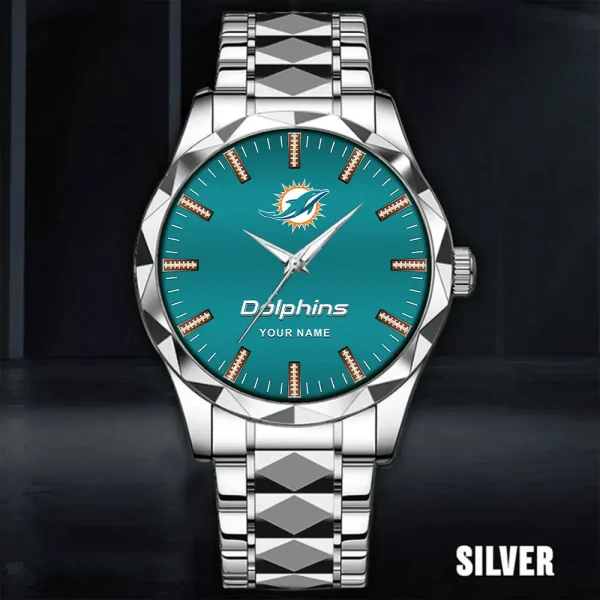 Miami Dolphins Luxury Diamond Men Wristwatch Trending 2025 SPTDMW468 - Image 3