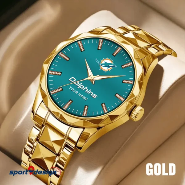 Miami Dolphins Luxury Diamond Men Wristwatch Trending 2025 SPTDMW468 - Image 5