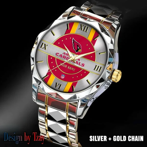 Arizona Cardinals Business Watch For Men Automatic Mechanical Stainless Steel Band 2025 SPTDMW481