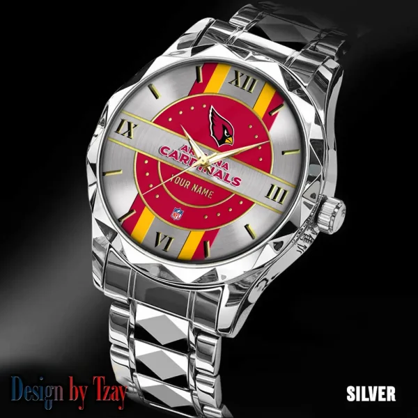 Arizona Cardinals Business Watch For Men Automatic Mechanical Stainless Steel Band 2025 SPTDMW481 - Image 3