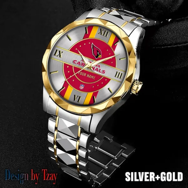 Arizona Cardinals Business Watch For Men Automatic Mechanical Stainless Steel Band 2025 SPTDMW481 - Image 4
