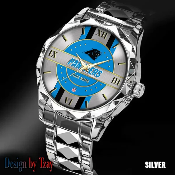 Carolina Panthers Business Watch For Men Automatic Mechanical Stainless Steel Band 2025 SPTDMW485 - Image 2