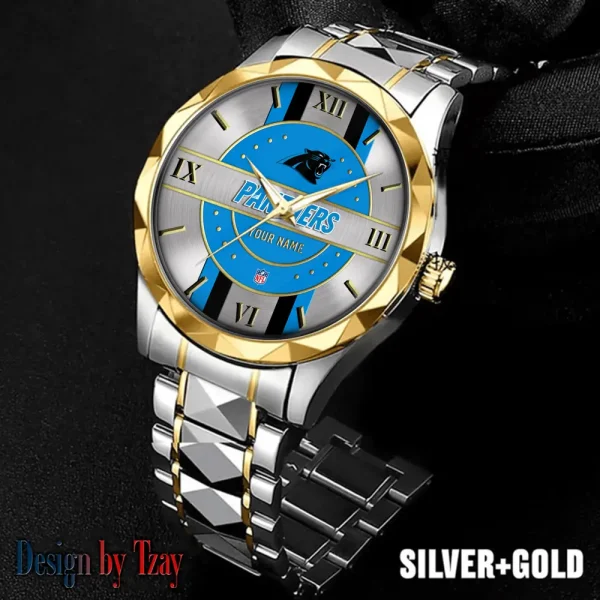 Carolina Panthers Business Watch For Men Automatic Mechanical Stainless Steel Band 2025 SPTDMW485 - Image 4