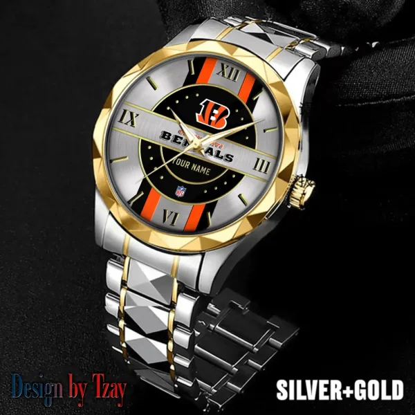 Cincinnati Bengals Business Watch For Men Automatic Mechanical Stainless Steel Band 2025 SPTDMW487