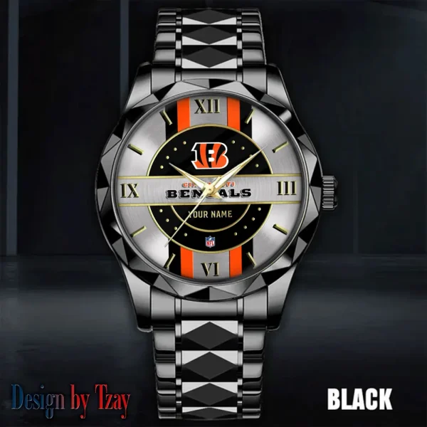 Cincinnati Bengals Business Watch For Men Automatic Mechanical Stainless Steel Band 2025 SPTDMW487 - Image 4