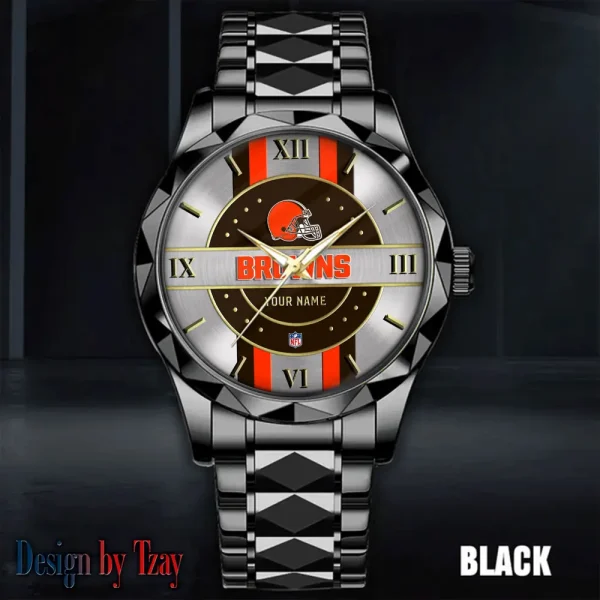 Cleveland Browns Business Watch For Men Automatic Mechanical Stainless Steel Band 2025 SPTDMW488 - Image 2