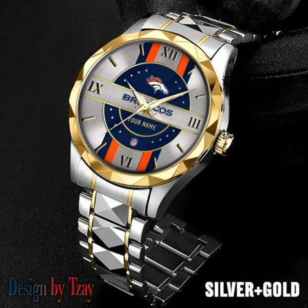 Denver Broncos Business Watch For Men Automatic Mechanical Stainless Steel Band 2025 SPTDMW490 - Image 5