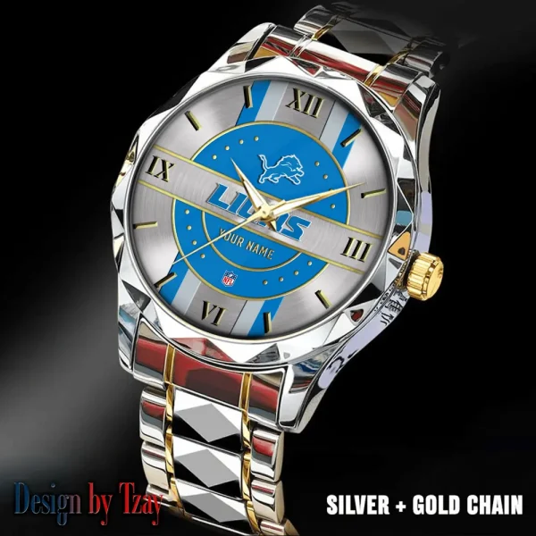 Detroit Lions Business Watch For Men Automatic Mechanical Stainless Steel Band 2025 SPTDMW491