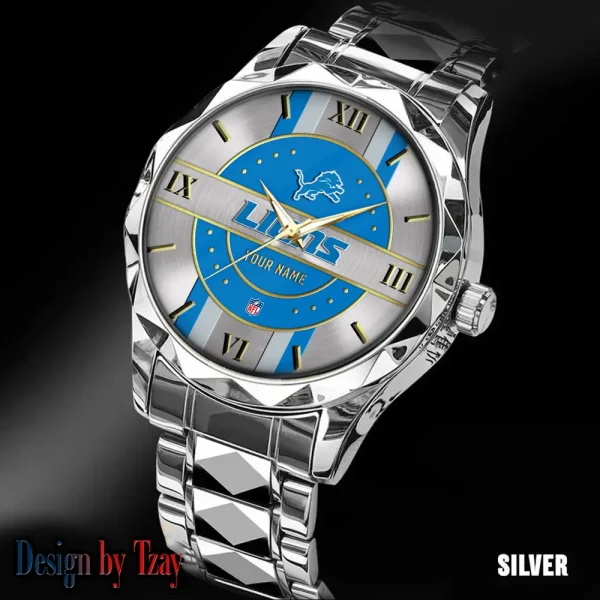 Detroit Lions Business Watch For Men Automatic Mechanical Stainless Steel Band 2025 SPTDMW491 - Image 2