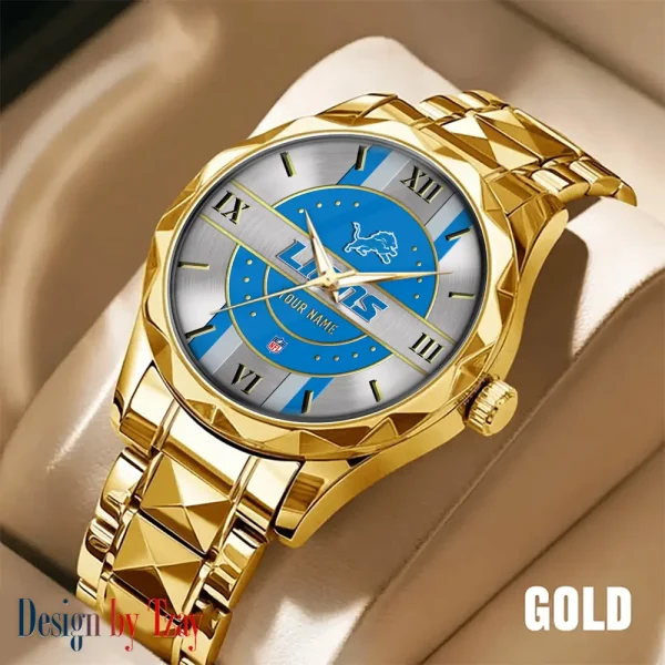 Detroit Lions Business Watch For Men Automatic Mechanical Stainless Steel Band 2025 SPTDMW491 - Image 4