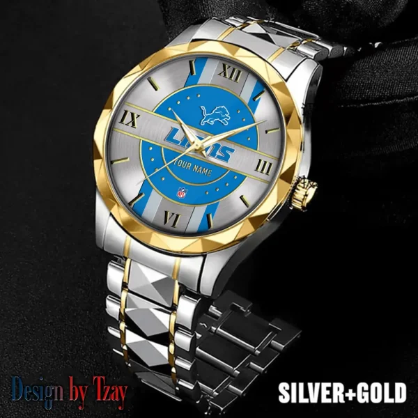 Detroit Lions Business Watch For Men Automatic Mechanical Stainless Steel Band 2025 SPTDMW491 - Image 5