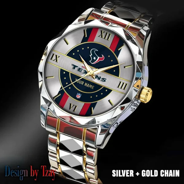 Houston Texans Business Watch For Men Automatic Mechanical Stainless Steel Band 2025 SPTDMW493