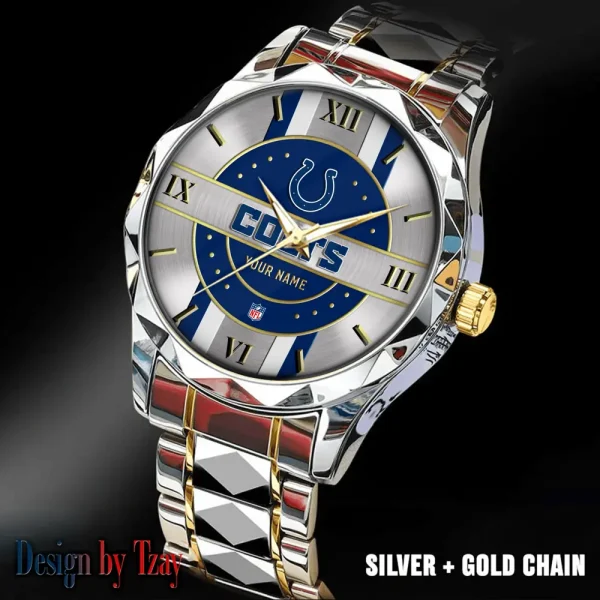 Indianapolis Colts Business Watch For Men Automatic Mechanical Stainless Steel Band 2025 SPTDMW494 - Image 2