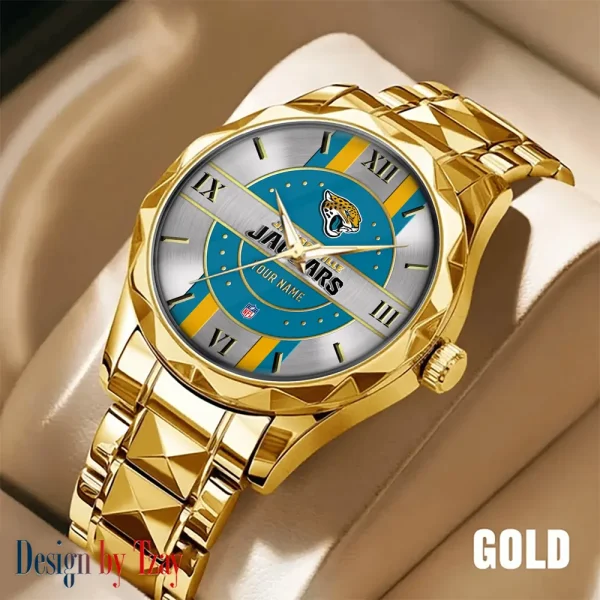 Jacksonville Jaguars Business Watch For Men Automatic Mechanical Stainless Steel Band 2025 SPTDMW495 - Image 2