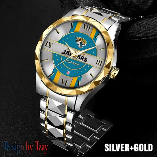 Jacksonville Jaguars Business Watch For Men Automatic Mechanical Stainless Steel Band 2025 SPTDMW495