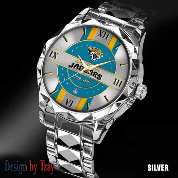Jacksonville Jaguars Business Watch For Men Automatic Mechanical Stainless Steel Band 2025 SPTDMW495 - Image 4
