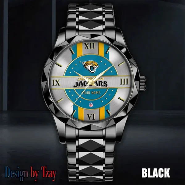 Jacksonville Jaguars Business Watch For Men Automatic Mechanical Stainless Steel Band 2025 SPTDMW495 - Image 5