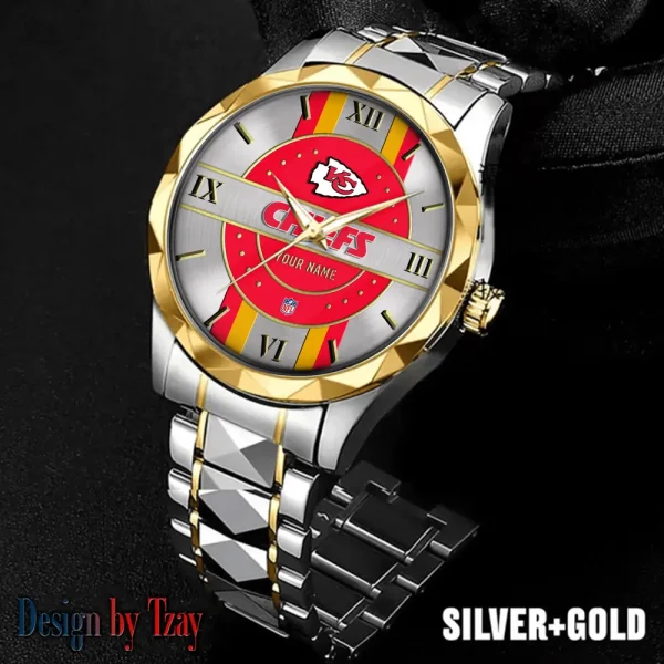 Kansas City Chiefs Business Watch For Men Automatic Mechanical Stainless Steel Band 2025 SPTDMW496 - Image 3