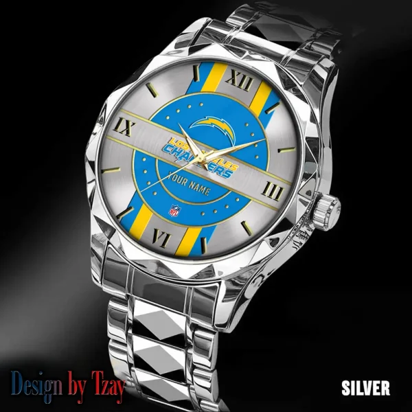 Los Angeles Chargers Business Watch For Men Automatic Mechanical Stainless Steel Band 2025 SPTDMW498 - Image 2