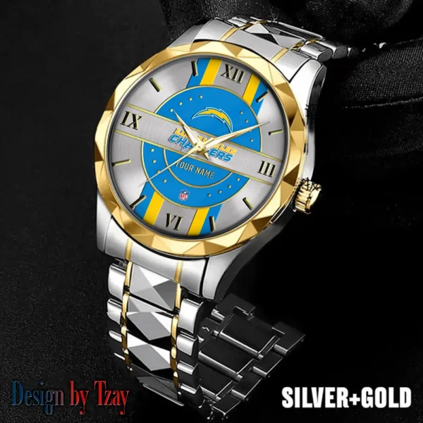 Los Angeles Chargers Business Watch For Men Automatic Mechanical Stainless Steel Band 2025 SPTDMW498 - Image 3