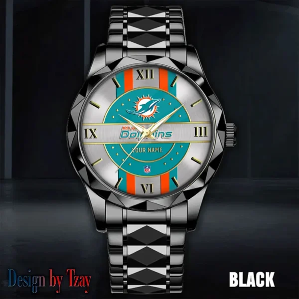 Miami Dolphins Business Watch For Men Automatic Mechanical Stainless Steel Band 2025 SPTDMW500 - Image 3