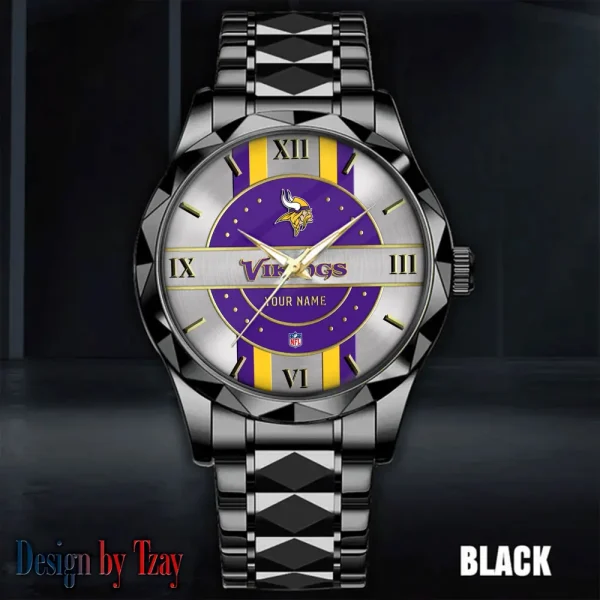 Minnesota Vikings Business Watch For Men Automatic Mechanical Stainless Steel Band 2025 SPTDMW501 - Image 2