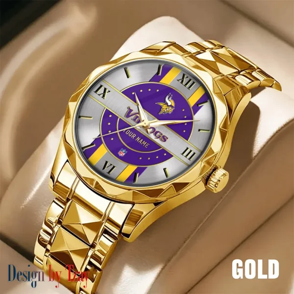Minnesota Vikings Business Watch For Men Automatic Mechanical Stainless Steel Band 2025 SPTDMW501 - Image 5