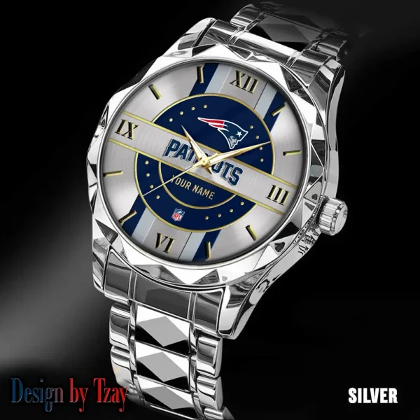 New England Patriots Business Watch For Men Automatic Mechanical Stainless Steel Band 2025 SPTDMW502 - Image 2