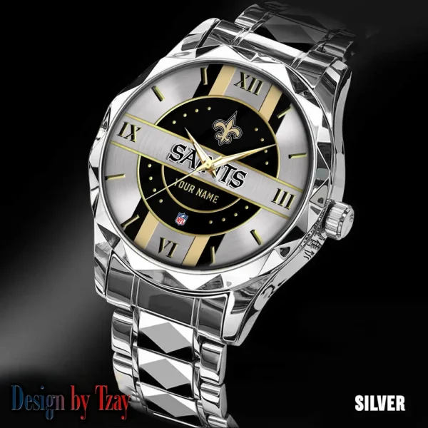 New Orleans Saints Business Watch For Men Automatic Mechanical Stainless Steel Band 2025 SPTDMW503