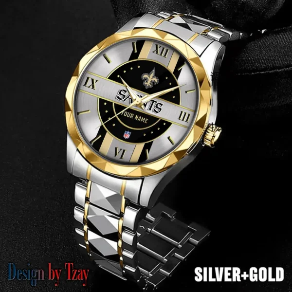 New Orleans Saints Business Watch For Men Automatic Mechanical Stainless Steel Band 2025 SPTDMW503 - Image 2