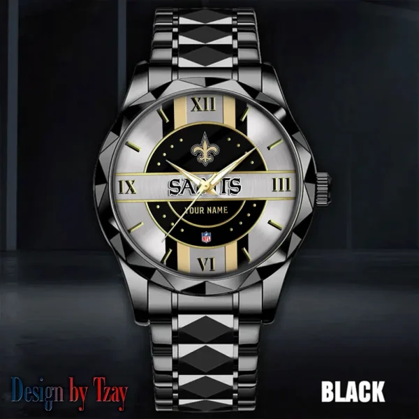 New Orleans Saints Business Watch For Men Automatic Mechanical Stainless Steel Band 2025 SPTDMW503 - Image 5