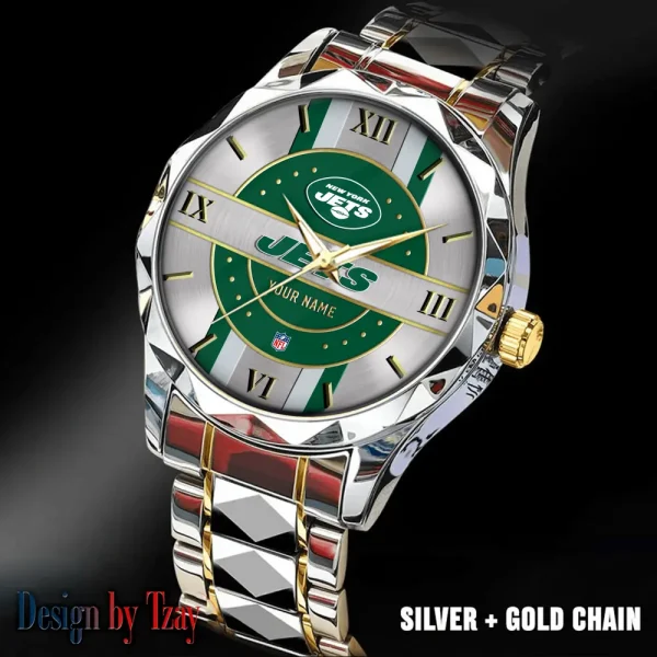 New York Jets Business Watch For Men Automatic Mechanical Stainless Steel Band 2025 SPTDMW505