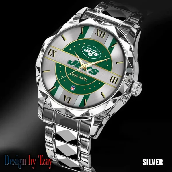New York Jets Business Watch For Men Automatic Mechanical Stainless Steel Band 2025 SPTDMW505 - Image 2