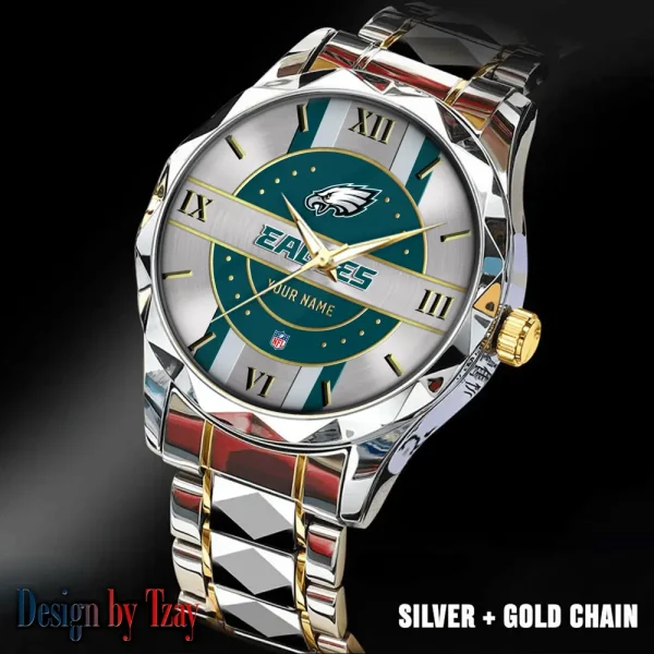 Philadelphia Eagles Business Watch For Men Automatic Mechanical Stainless Steel Band 2025 SPTDMW506 - Image 2